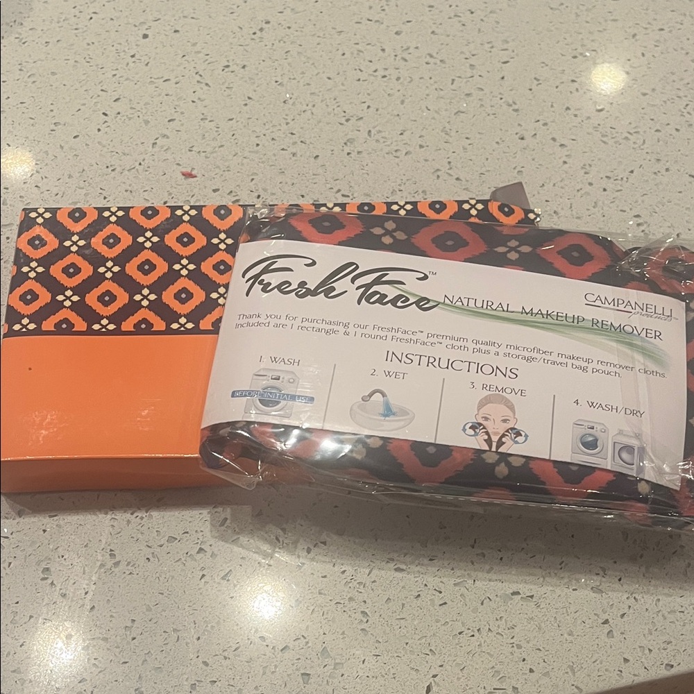 Natural Makeup Remover - Orange and Blue pattern